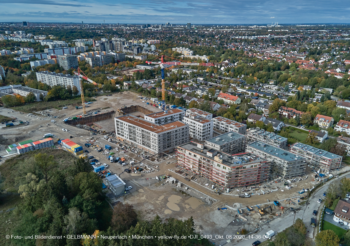 08.10.2020 - Baustelle Alexisquartier und Umgebung in Neuperlach